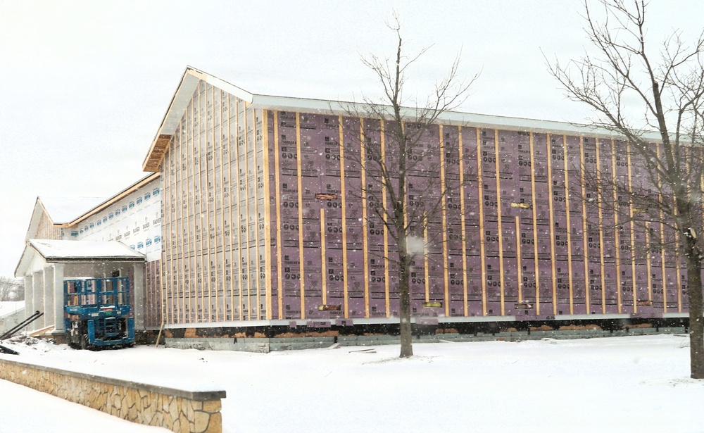 U.S. Army Garrison-Fort McCoy Headquarters building renovation continues; contractor works during winter months