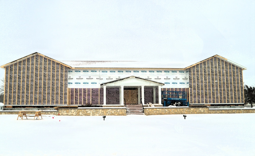 U.S. Army Garrison-Fort McCoy Headquarters building renovation continues; contractor works during winter months