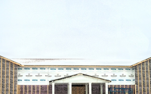 U.S. Army Garrison-Fort McCoy Headquarters building renovation continues; contractor works during winter months