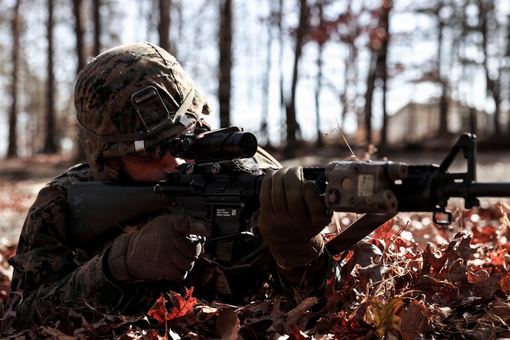 U.S. Marine Corps Silent Drill Platoon Conducts Weapons Proficiency Shoot