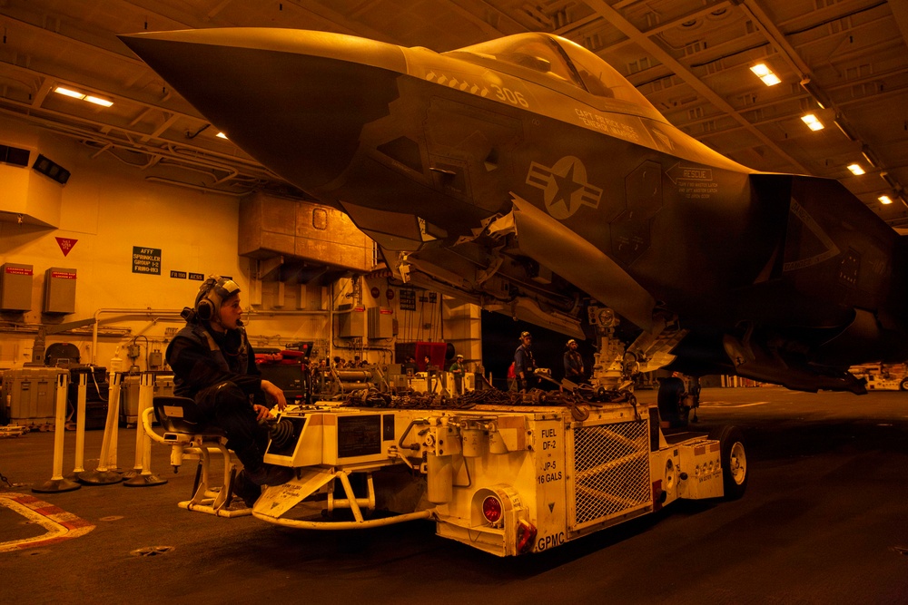 Abraham Lincoln conducts routine aircraft maintenance