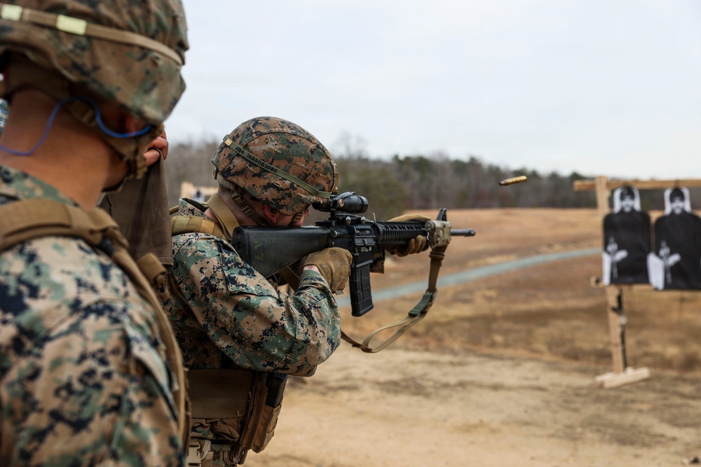 U.S. Marine Corps Silent Drill Platoon Conducts Weapons Proficiency Shoot
