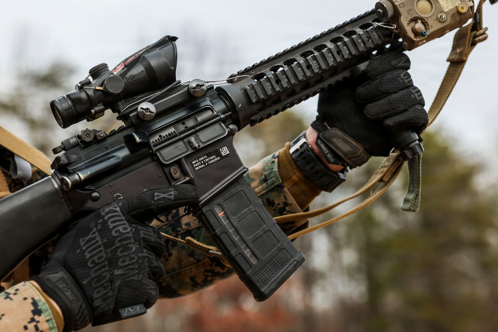 U.S. Marine Corps Silent Drill Platoon Conducts Weapons Proficiency Shoot