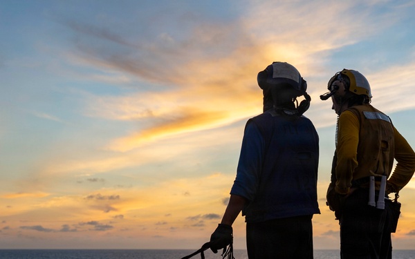 Abraham Lincoln conducts routine aircraft maintenance