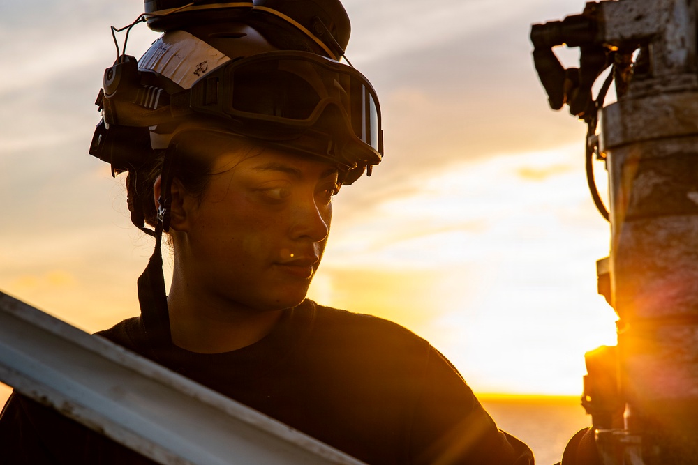 Abraham Lincoln conducts routine aircraft maintenance