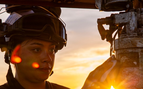 Abraham Lincoln conducts routine aircraft maintenance