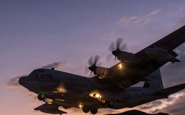 22nd MEU(SOC) | KC-130J Super Hercules Conducts First Landings onto BLT 3/6 Constructed Landing Zone