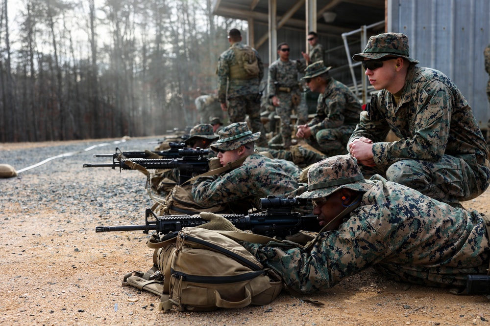 U.S. Marine Corps Silent Drill Platoon Conducts Weapons Proficiency Shoot