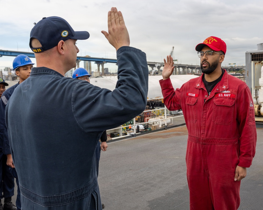 Reenlistments Onboard the USS Green Bay