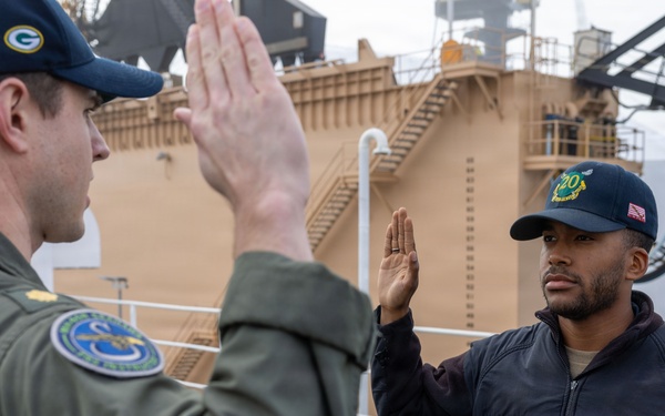 Reenlistment Onboard the USS Green Bay