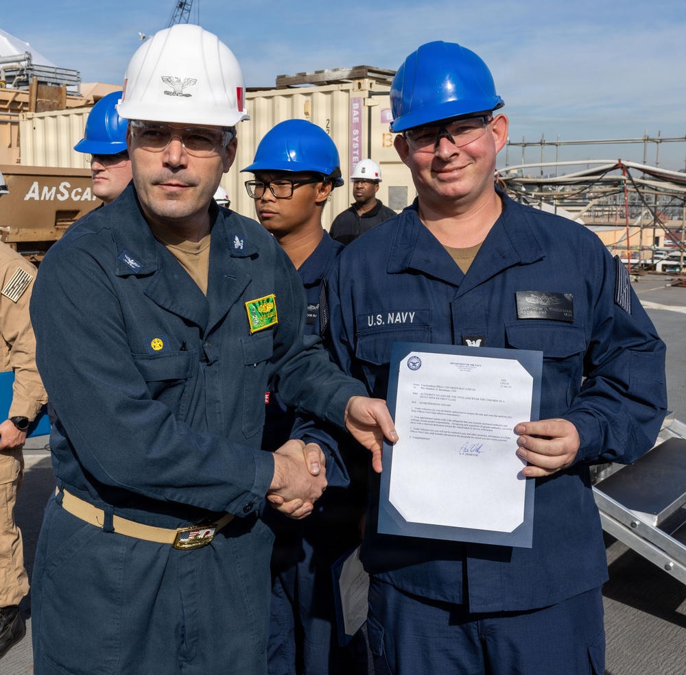 Captain’s Call Onboard the USS Green Bay