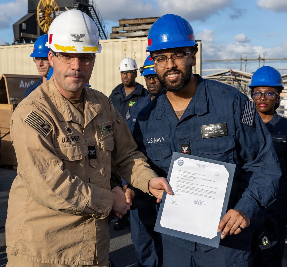 Captain’s Call Onboard the USS Green Bay