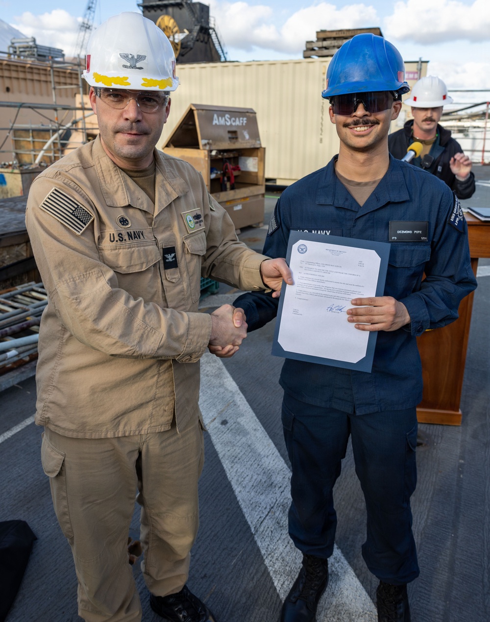 Captain’s Call Onboard the USS Green Bay