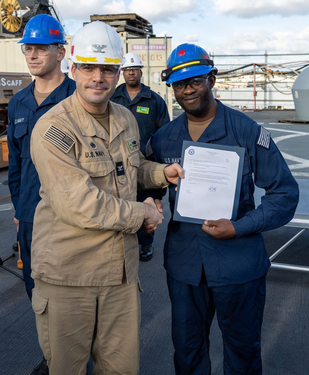 Captain’s Call Onboard the USS Green Bay