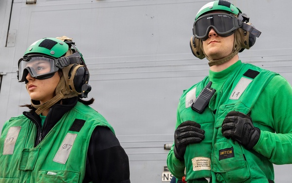 Sailors Aboard USS Dewey Conduct Flight Operations in the Philippine Sea