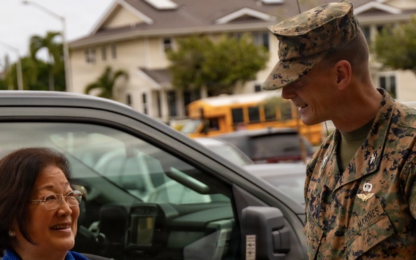 U.S. Sen. Mazie K. Hirono Visits MCBH, Showcasing the New Mokapu Elementary School and Ongoing Barracks Construction