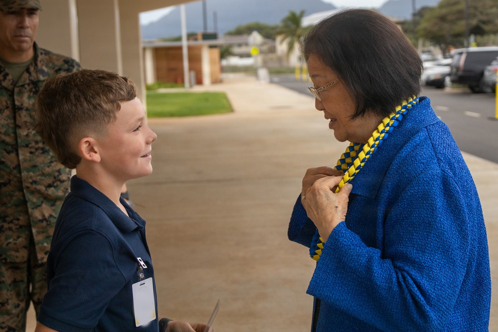 U.S. Sen. Mazie K. Hirono Visits MCBH, Showcasing the New Mokapu Elementary School and Ongoing Barracks Construction