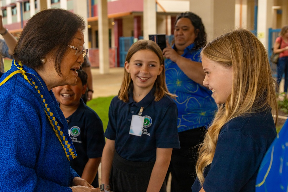 U.S. Sen. Mazie K. Hirono Visits MCBH, Showcasing the New Mokapu Elementary School and Ongoing Barracks Construction