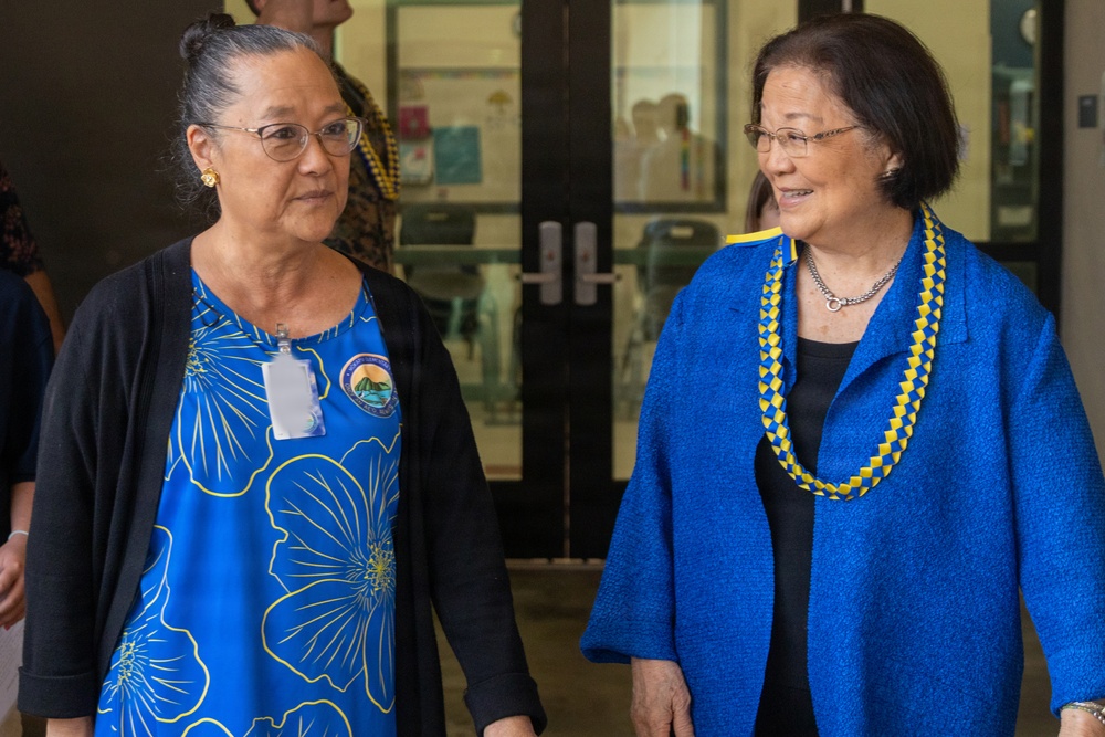 U.S. Sen. Mazie K. Hirono Visits MCBH, Showcasing the New Mokapu Elementary School and Ongoing Barracks Construction