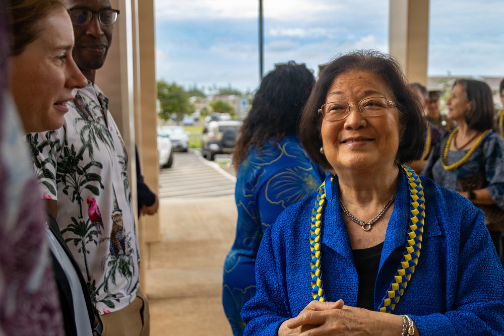 U.S. Sen. Mazie K. Hirono Visits MCBH, Showcasing the New Mokapu Elementary School and Ongoing Barracks Construction