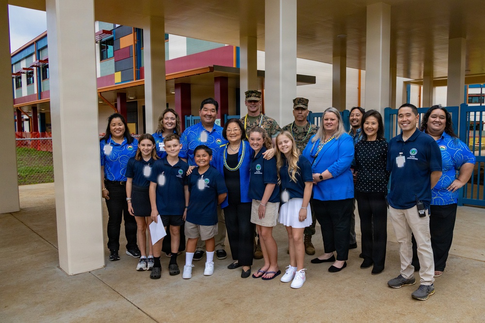 U.S. Sen. Mazie K. Hirono Visits MCBH, Showcasing the New Mokapu Elementary School and Ongoing Barracks Construction
