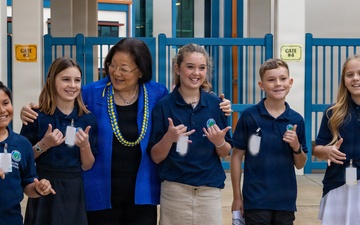 U.S. Sen. Mazie K. Hirono Visits MCBH, Showcasing the New Mokapu Elementary School and Ongoing Barracks Construction