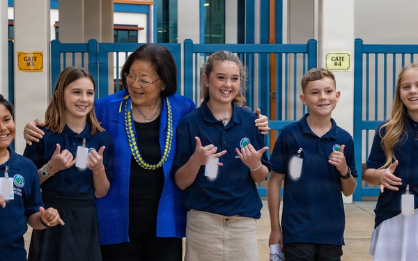 U.S. Sen. Mazie K. Hirono Visits MCBH, Showcasing the New Mokapu Elementary School and Ongoing Barracks Construction