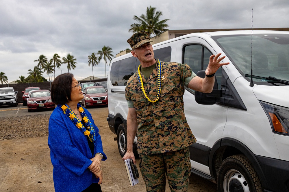 U.S. Sen. Mazie K. Hirono Visits MCBH, Showcasing the New Mokapu Elementary School and Ongoing Barracks Construction