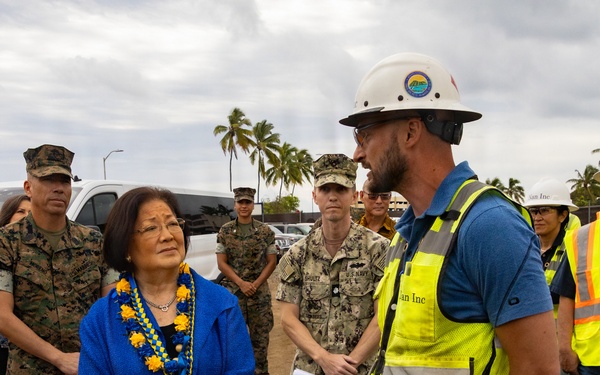 U.S. Sen. Mazie K. Hirono Visits MCBH, Showcasing the New Mokapu Elementary School and Ongoing Barracks Construction