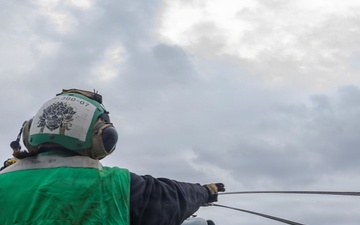 Sailors Aboard USS Dewey Conduct Flight Operations in the Philippine Sea