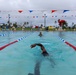 Camp Blaz Marines participate in a pool PT