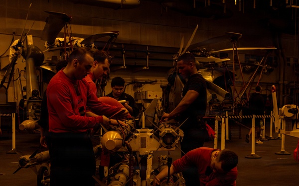 Abraham Lincoln conducts routine operations