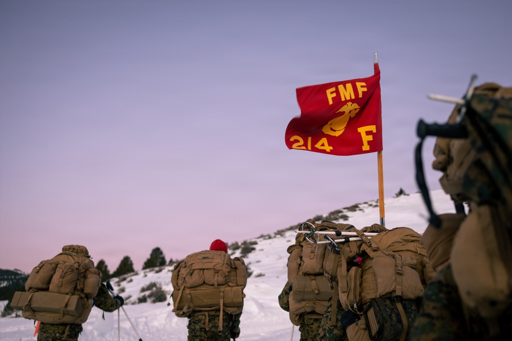 2nd Bn., 4th Marines conduct ski familiarization during MTX 1-26