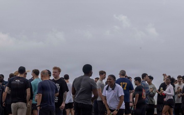 Abraham Lincoln conducts morale day