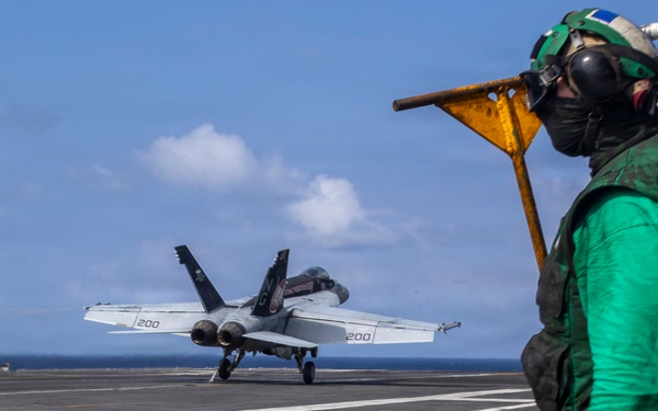 Abraham Lincoln conducts routine flight operations