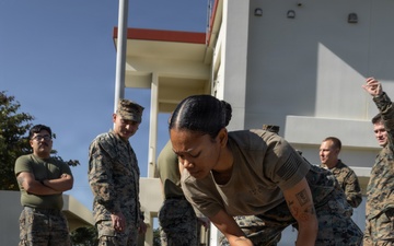 5th Air Naval Gunfire Liaison Company Marines conduct tactical combat casualty care training