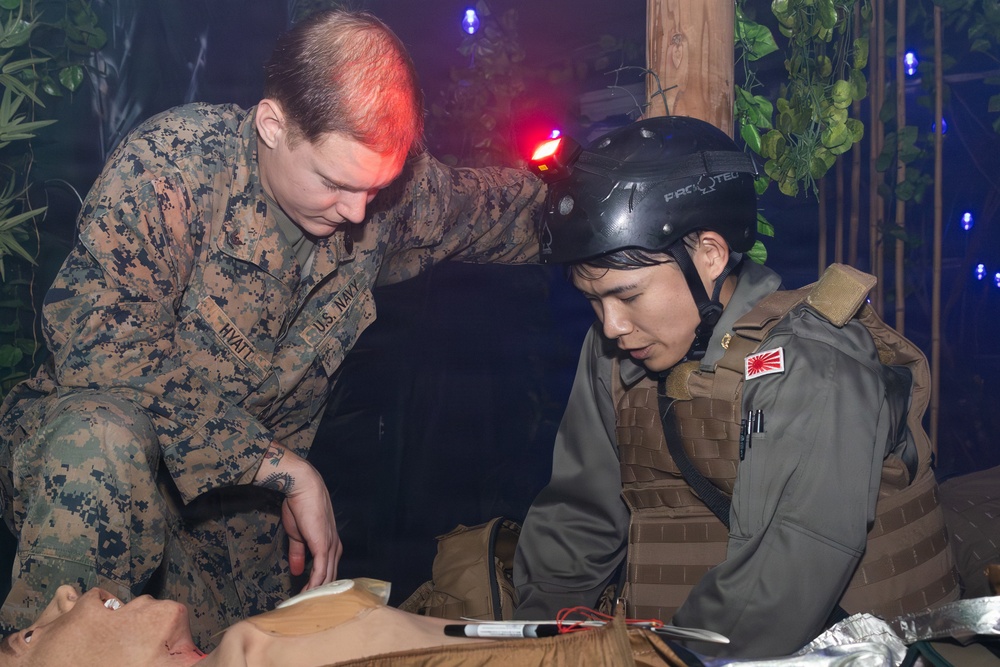 Japan Self-Defense Force Cadets participate in Tactical Combat Casualty Care Culminating Event