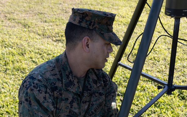 III Marine Expeditionary Force meteorology and oceanography analyst forecasters set up weather sensor