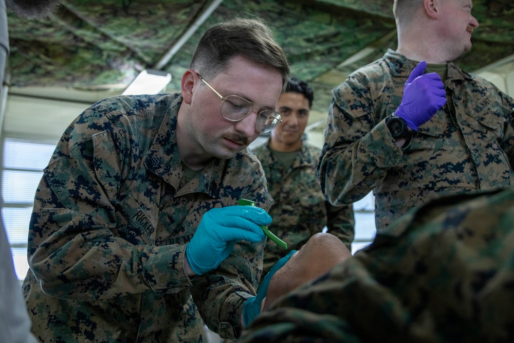 U.S. Marines train during Combat Lifesaver Course