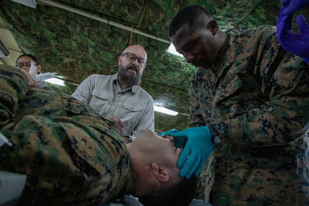 U.S. Marines train during Combat Lifesaver Course