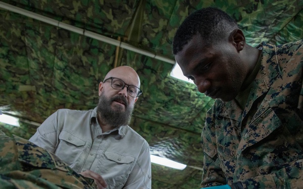 U.S. Marines train during Combat Lifesaver Course