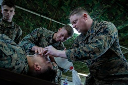U.S. Marines train during Combat Lifesaver Course