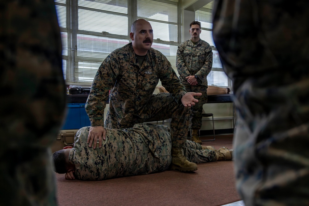 U.S. Marines train during Combat Lifesaver Course