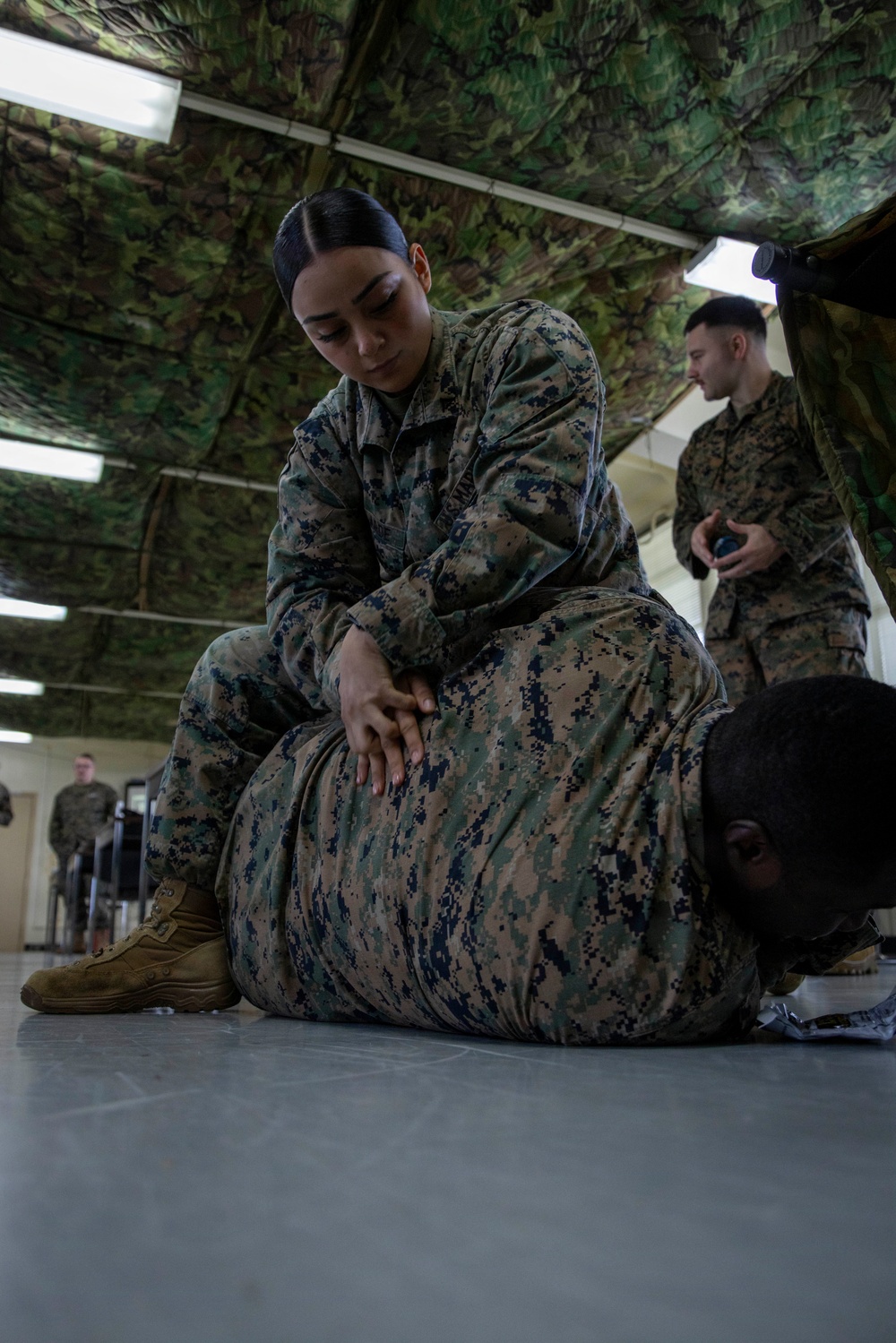 U.S. Marines train during Combat Lifesaver Course