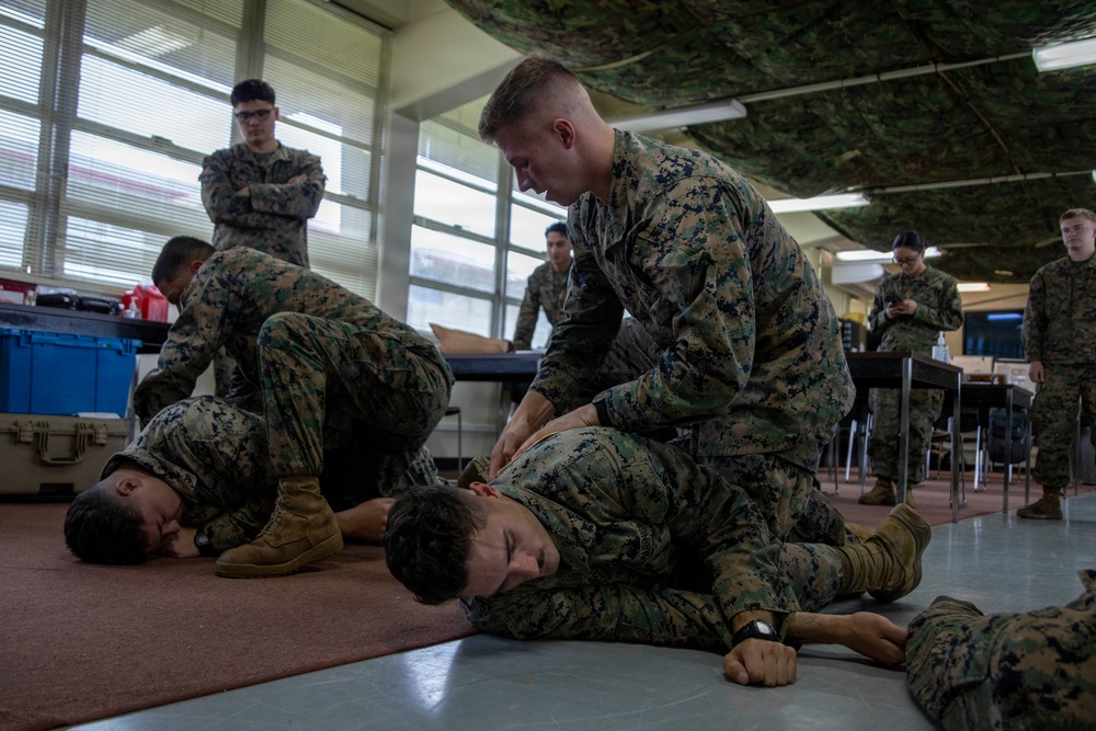 U.S. Marines train during Combat Lifesaver Course