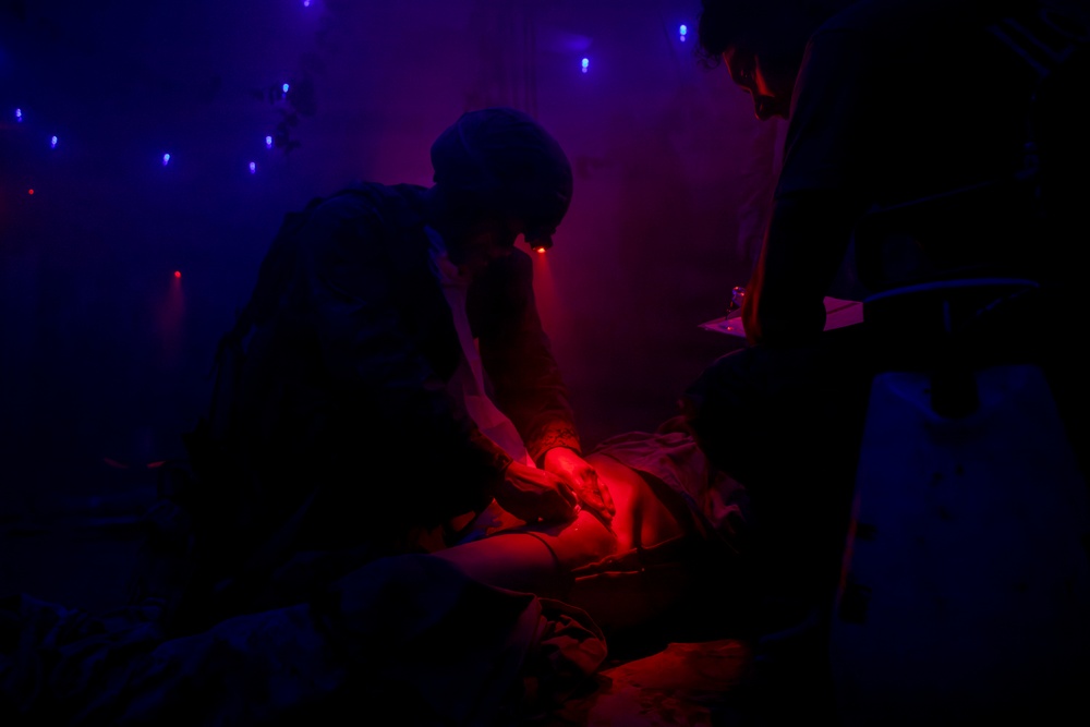 U.S. Marines participate in Combat Lifesaver Course culminating event