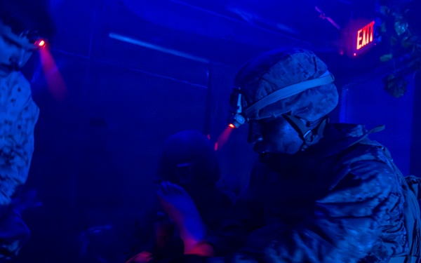 U.S. Marines participate in Combat Lifesaver Course culminating event