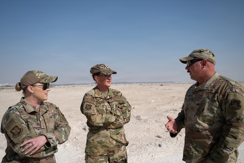 302nd AW leadership visits deployed Reservists