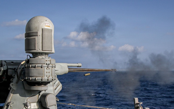 Frank E. Petersen Jr. conducts live-fire exercise