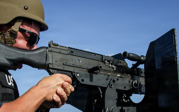 Frank E. Petersen Jr. conducts live-fire exercise